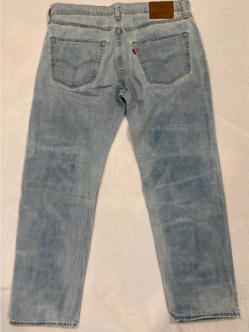 Levi Strauss 502 Regular Tapered Fit Denim Jeans with Leather Patch Size W34 L30 - Picture 4 of 4
